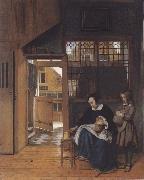 Pieter de Hooch, The sandwich fur the school